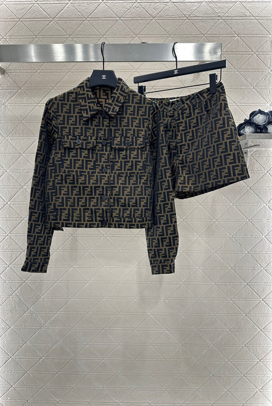 F  2025 New Arrivals Jacket, Coat, and Shorts Set