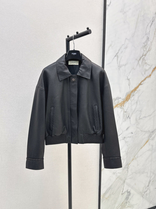 P 25fw leather jacket