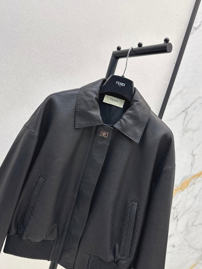 P 25fw leather jacket