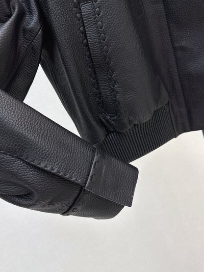 P 25fw leather jacket