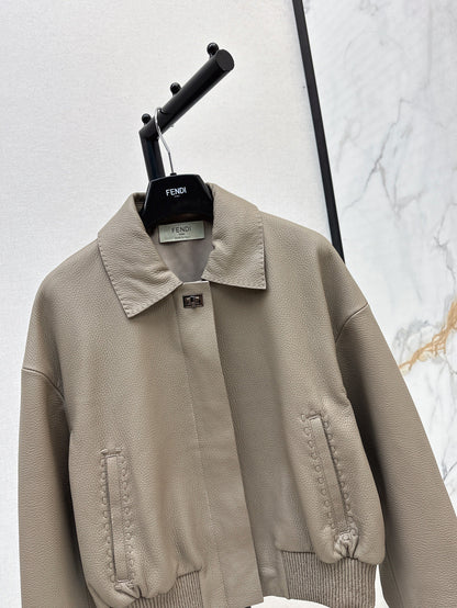 P 25fw leather jacket