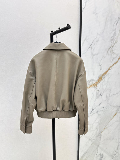 P 25fw leather jacket