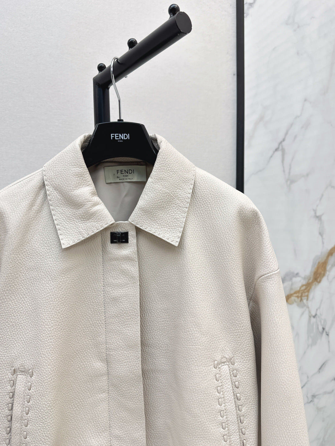 P 25fw leather jacket