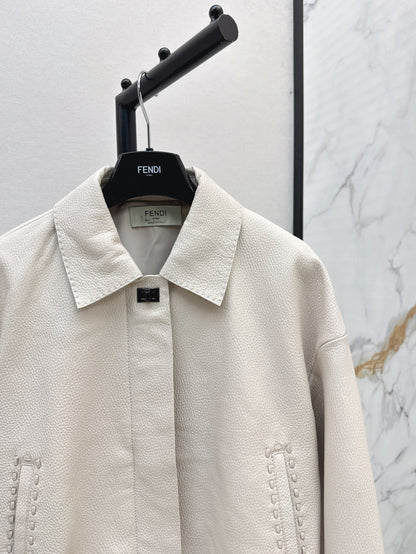 P 25fw leather jacket