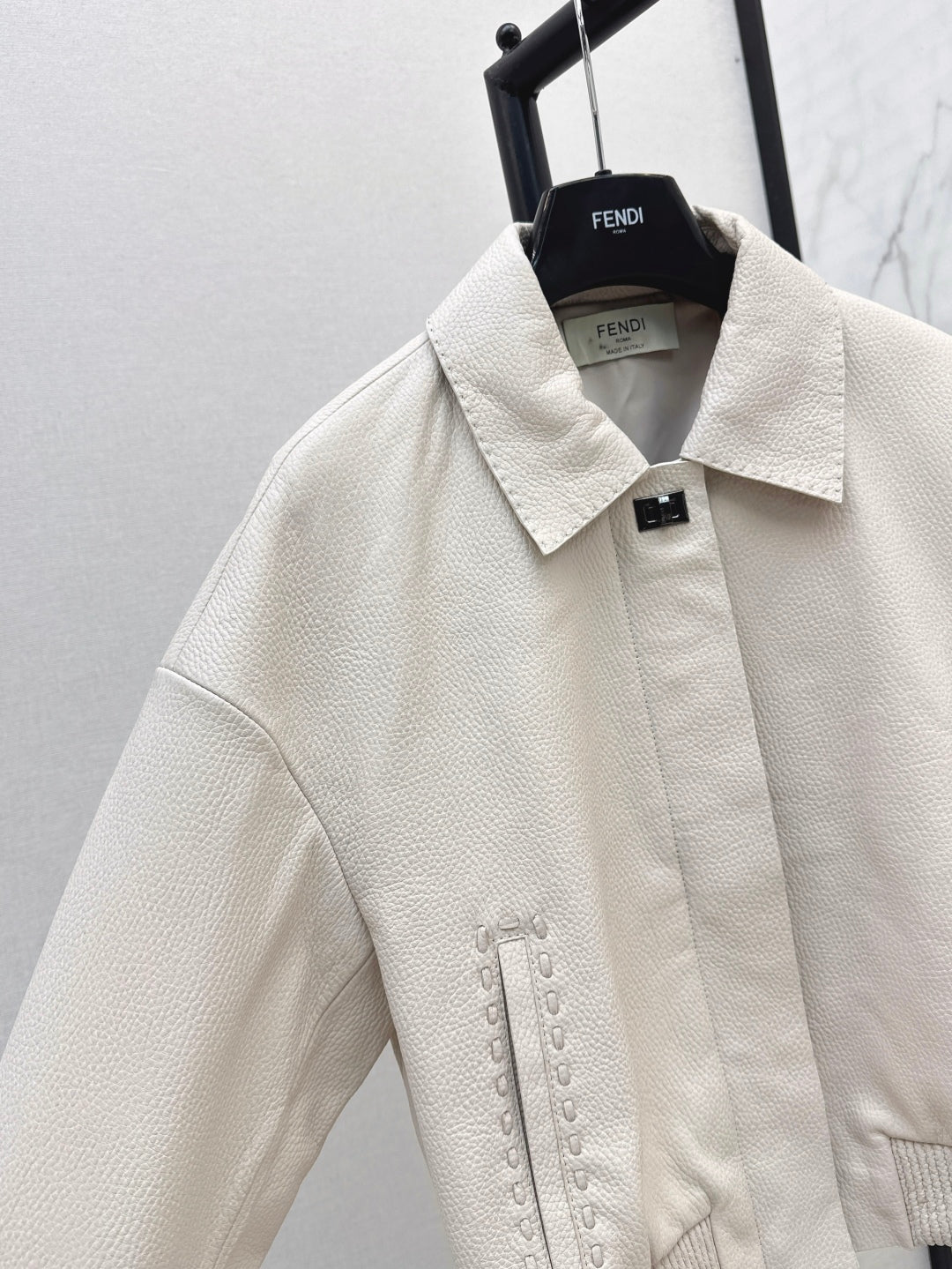P 25fw leather jacket