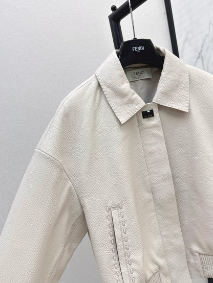 P 25fw leather jacket