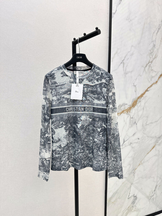 D 25fw printed shirt