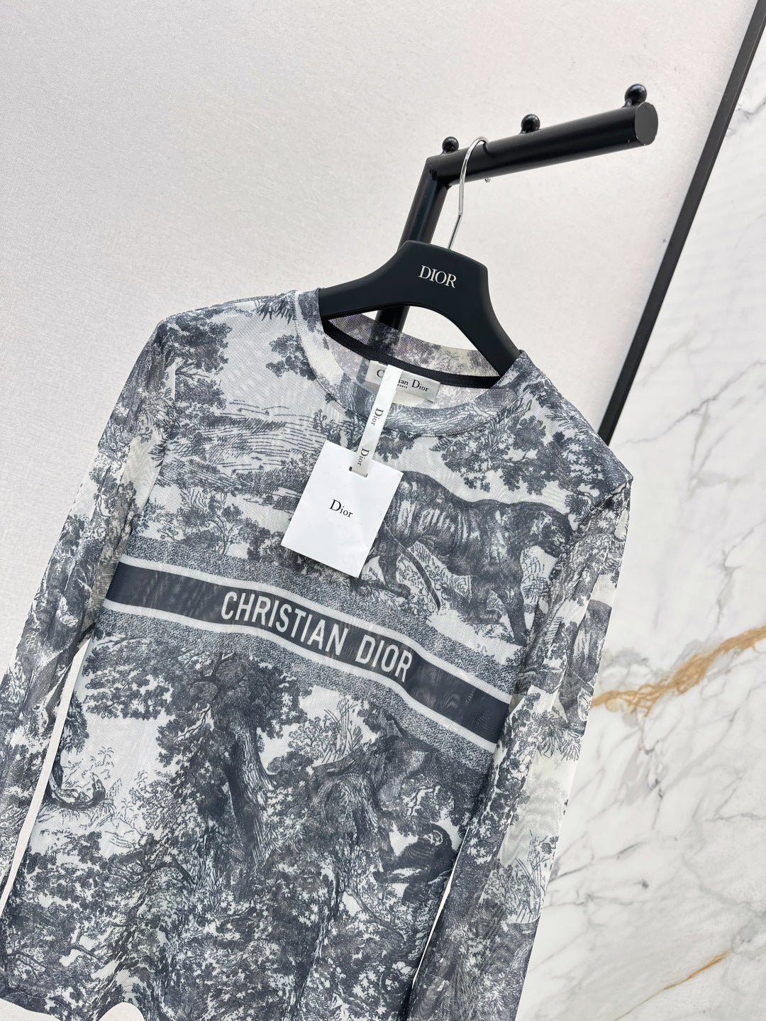 D 25fw printed shirt