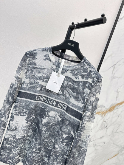 D 25fw printed shirt