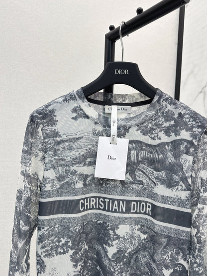 D 25fw printed shirt