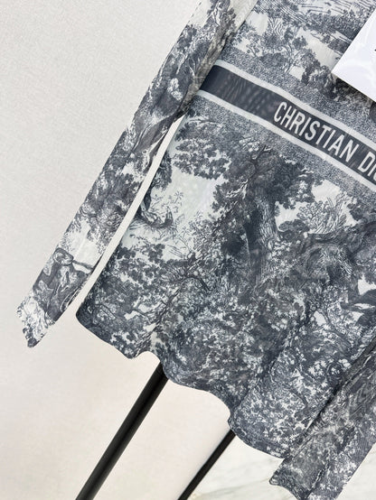 D 25fw printed shirt