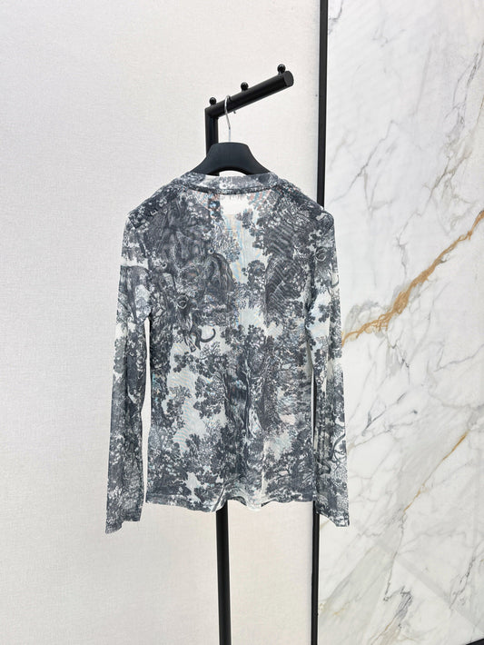 D 25fw printed shirt