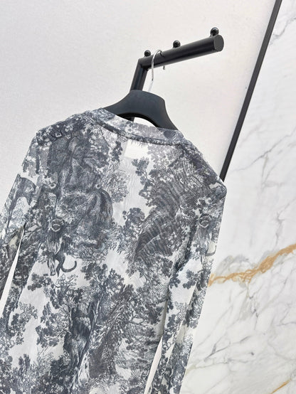 D 25fw printed shirt