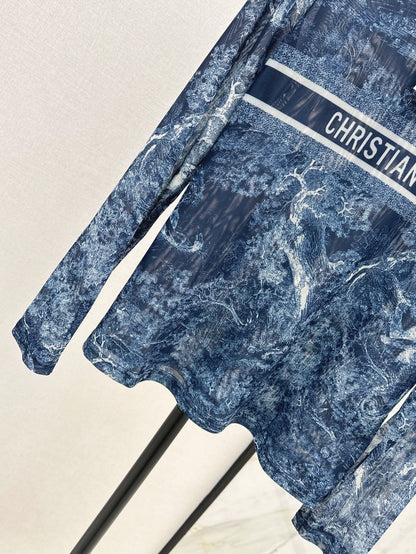D 25fw printed shirt