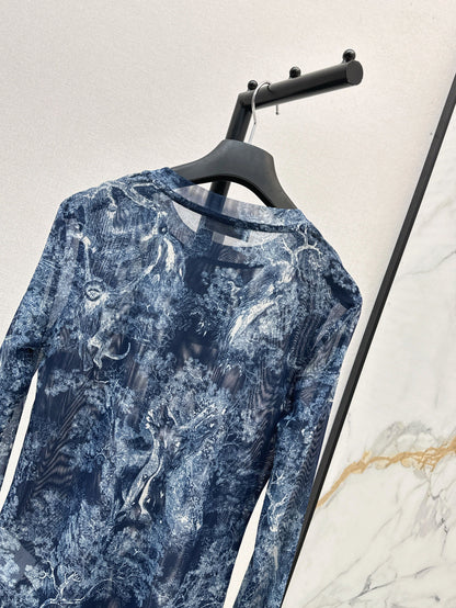 D 25fw printed shirt
