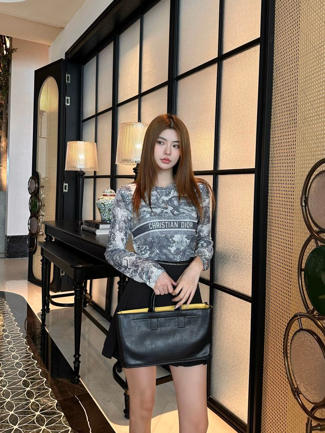 D 25fw printed shirt