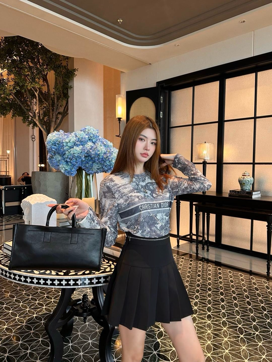 D 25fw printed shirt