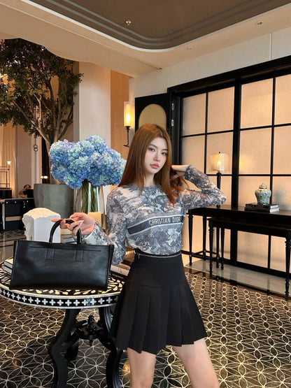 D 25fw printed shirt