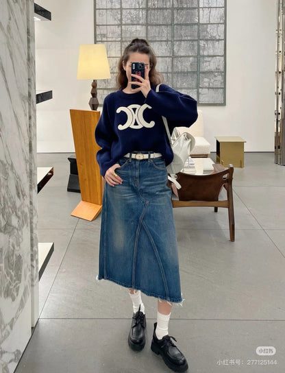 Ce 25fw embroidered sweater