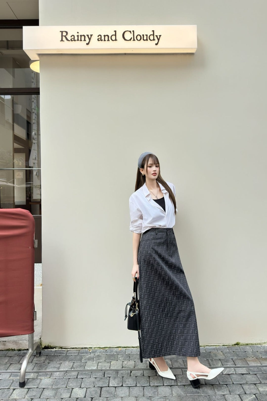 F 25fw jacquard skirt