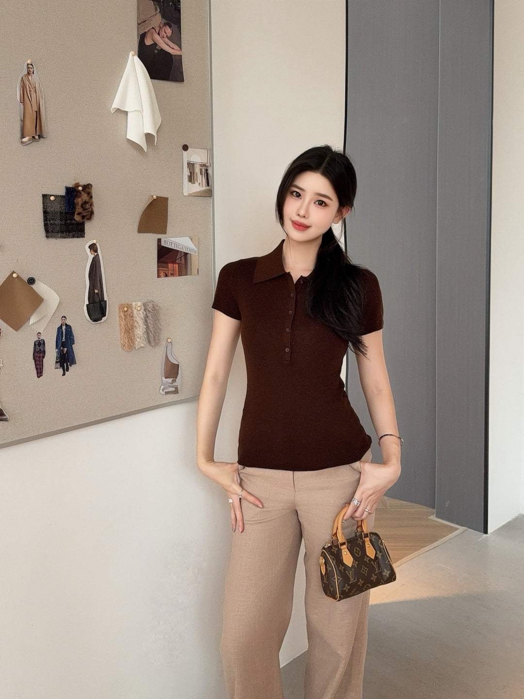 Lor 25fw knitted polo
