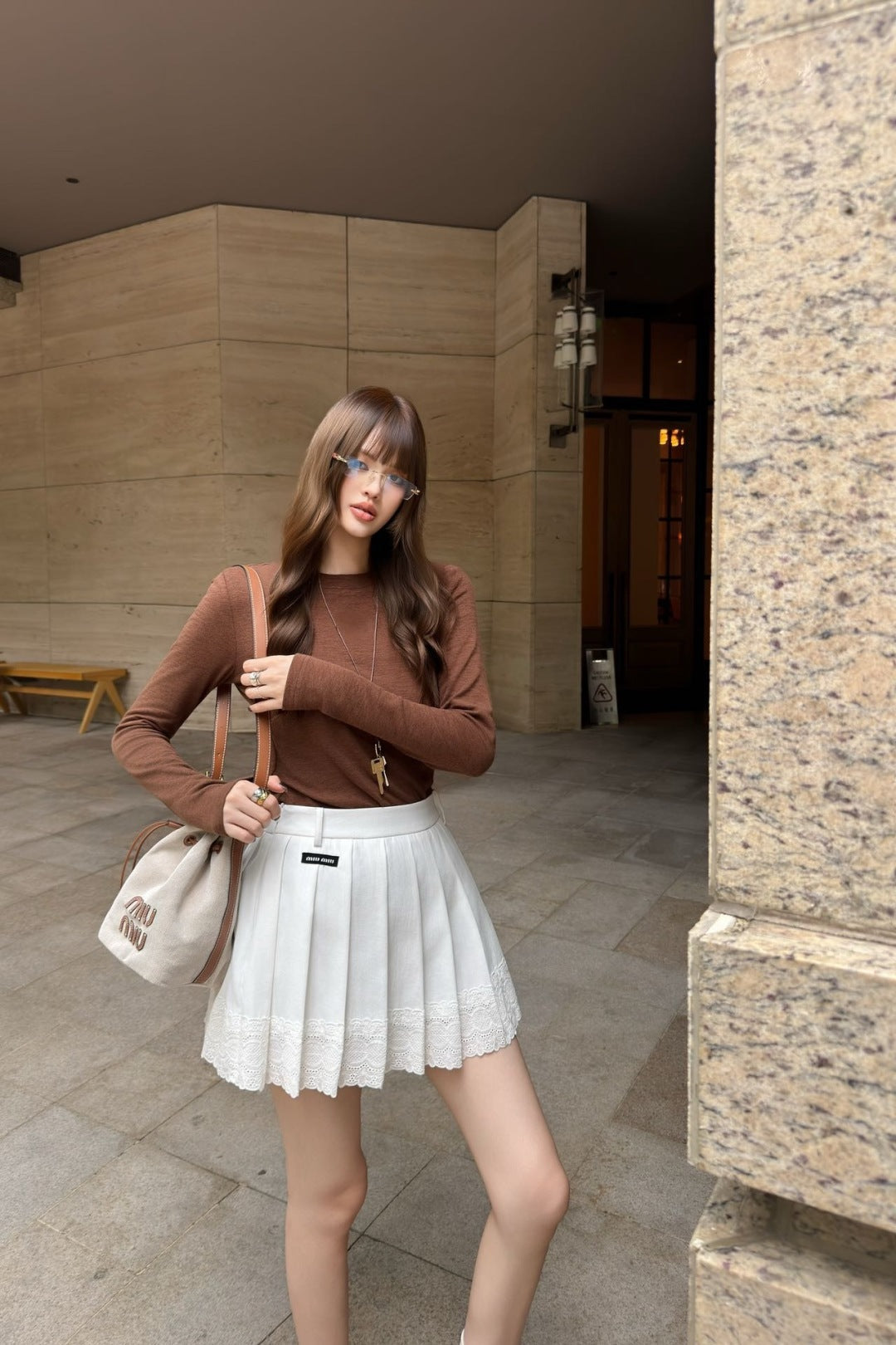 M 25fw pleated skirt