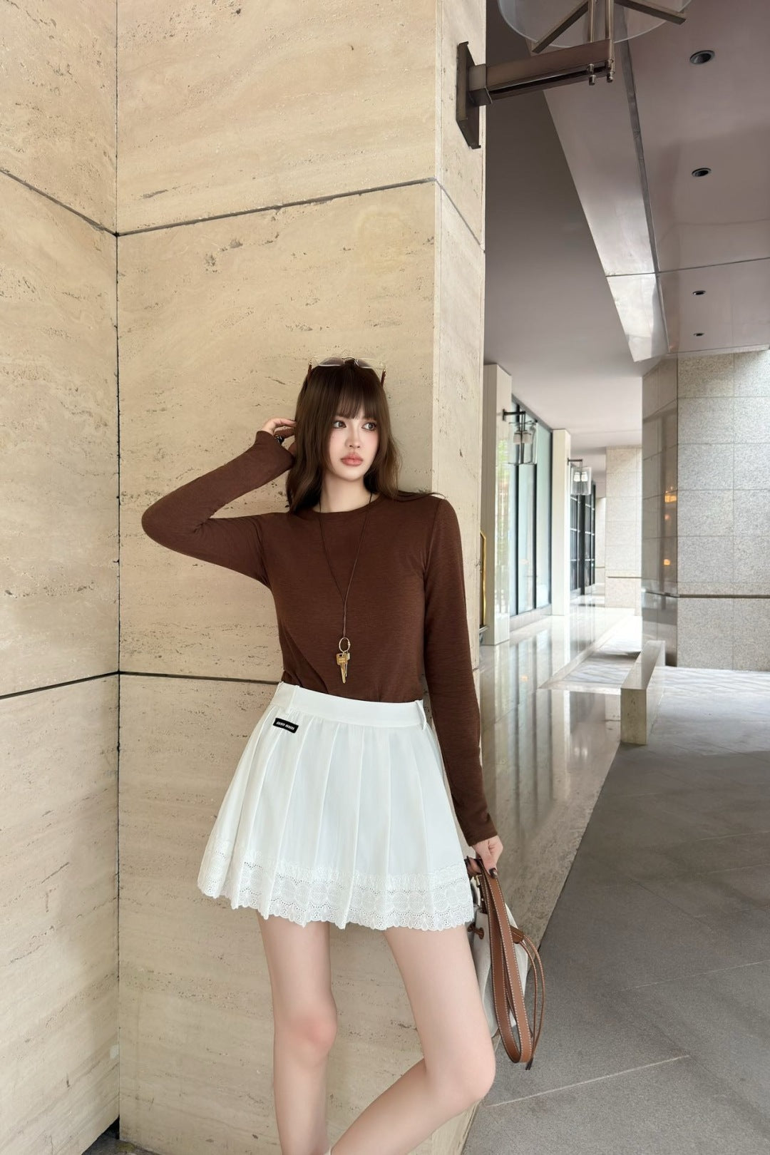 M 25fw pleated skirt