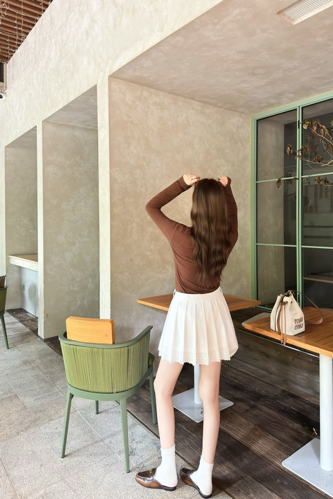 M 25fw pleated skirt