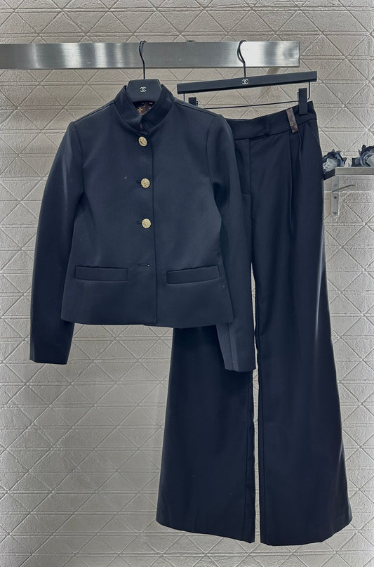 L 2025 New Stand-Collar Slim-Fit Blazer and Pants Set