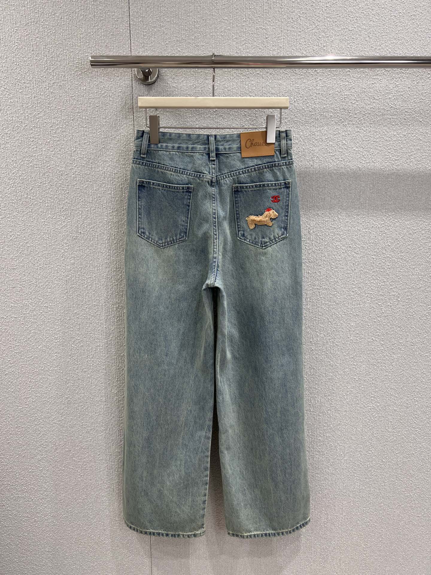 C 25fw 3D Animal Print Straight-Leg Denim Pants
