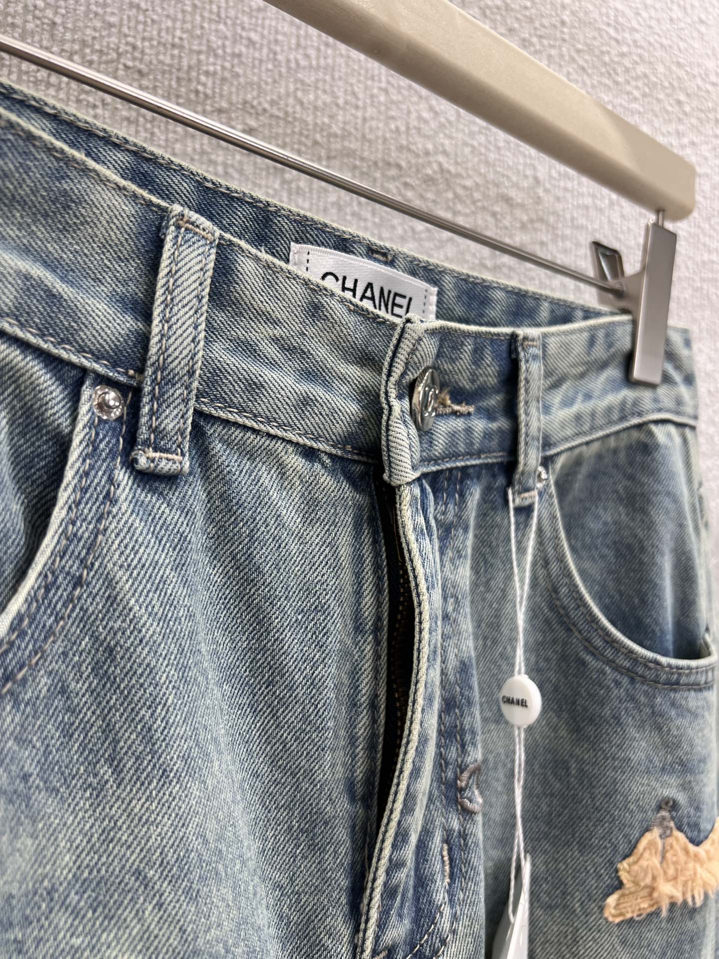 C 25fw 3D Animal Print Straight-Leg Denim Pants