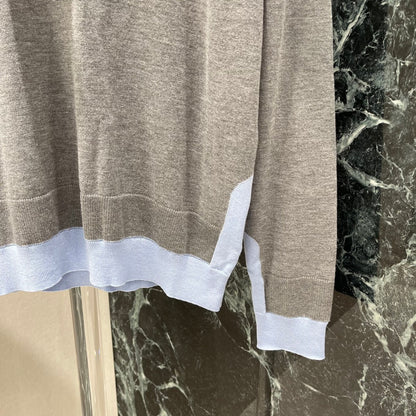 M 25fw fake two-piece knit sweater