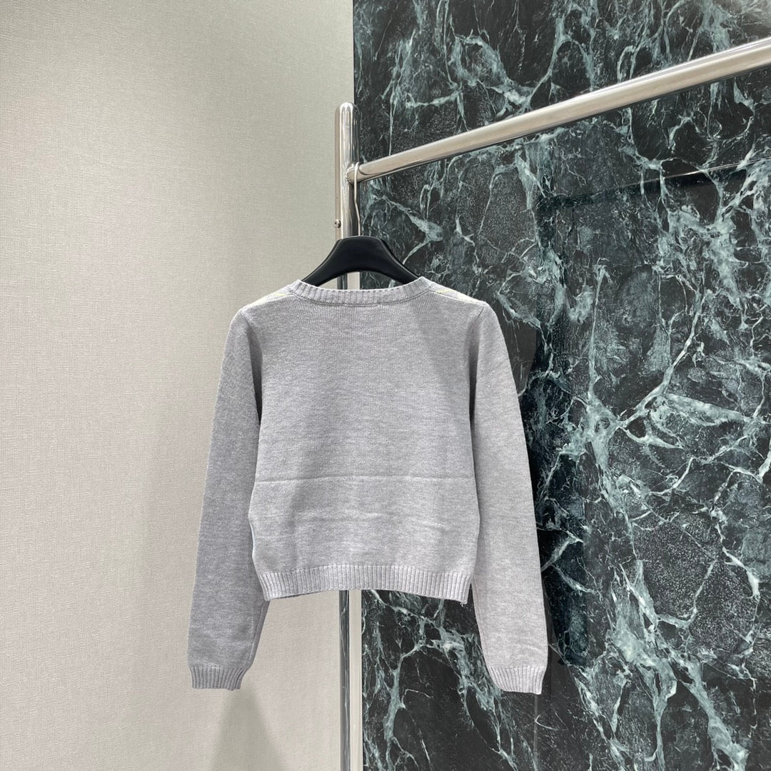 P 25fw diamond knit cardigan
