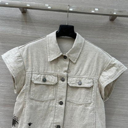 D 25 Souvenir City Limited Edition Denim Vest and Shorts Set