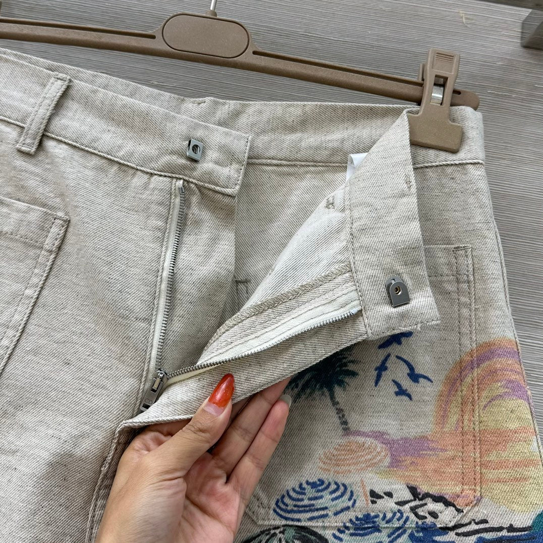 D 25 Souvenir City Limited Edition Denim Vest and Shorts Set