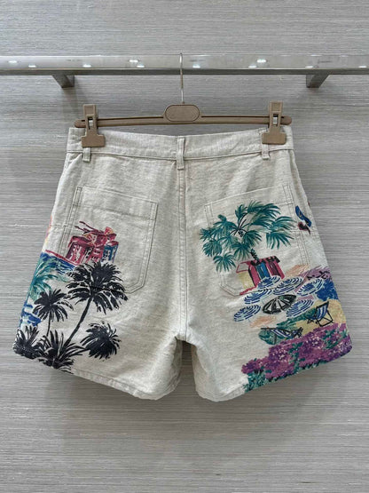 D 25 Souvenir City Limited Edition Denim Vest and Shorts Set