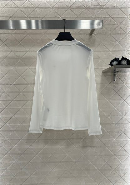 D 25 LOGO embroidered bottoming shirt