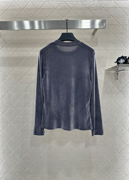 D 25 LOGO embroidered bottoming shirt