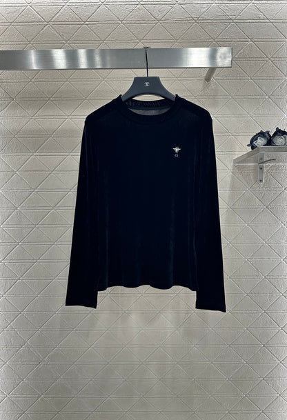D 25 LOGO embroidered bottoming shirt