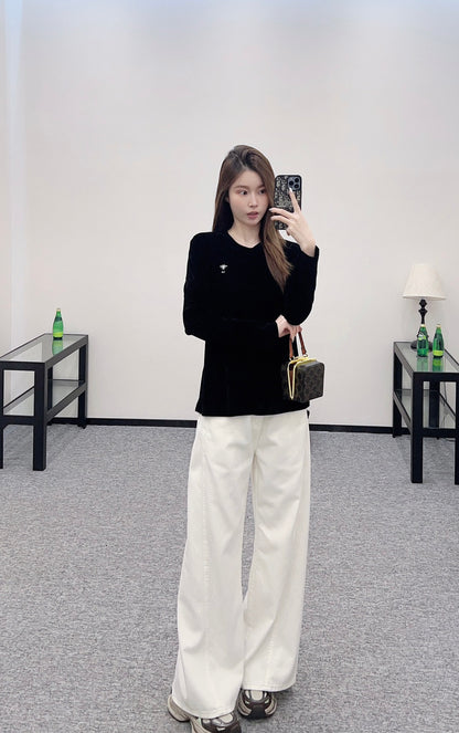 D 25 LOGO embroidered bottoming shirt