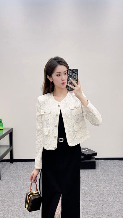 C 25 Lace Embroidered Jacket