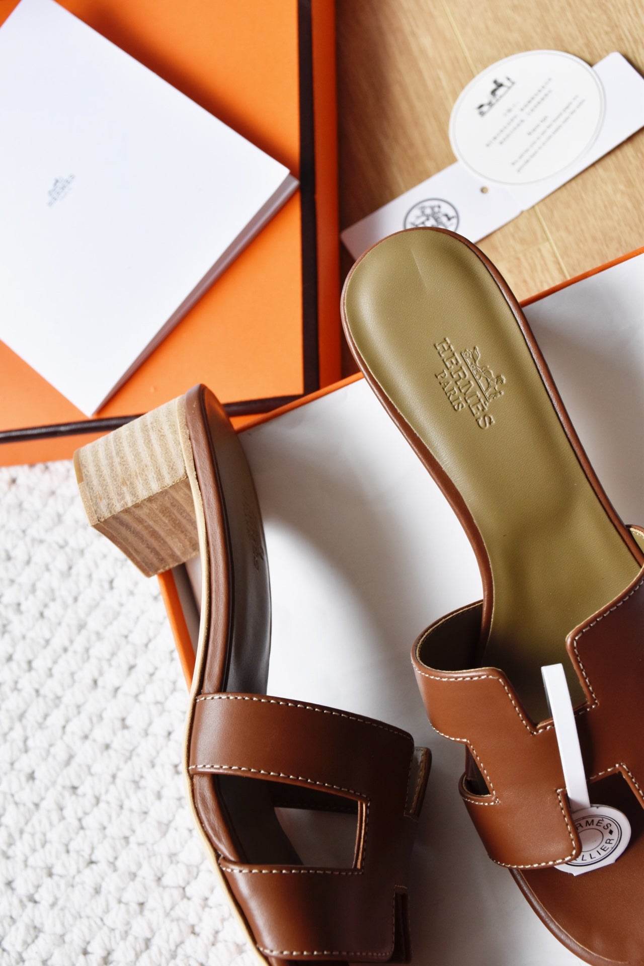 He 25 Cowhide high-heeled sandals（4.5cm）