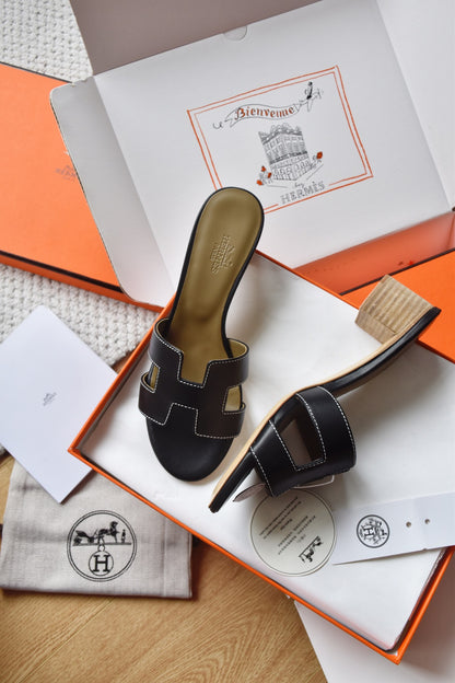 He 25 Cowhide high-heeled sandals（4.5cm）