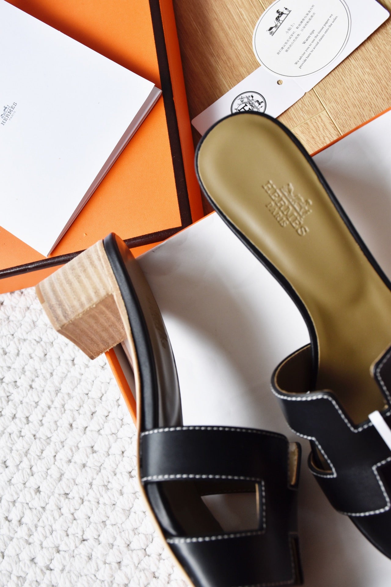 He 25 Cowhide high-heeled sandals（4.5cm）