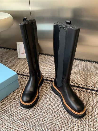 Pra 25fw Classic glossy black triangle boots
