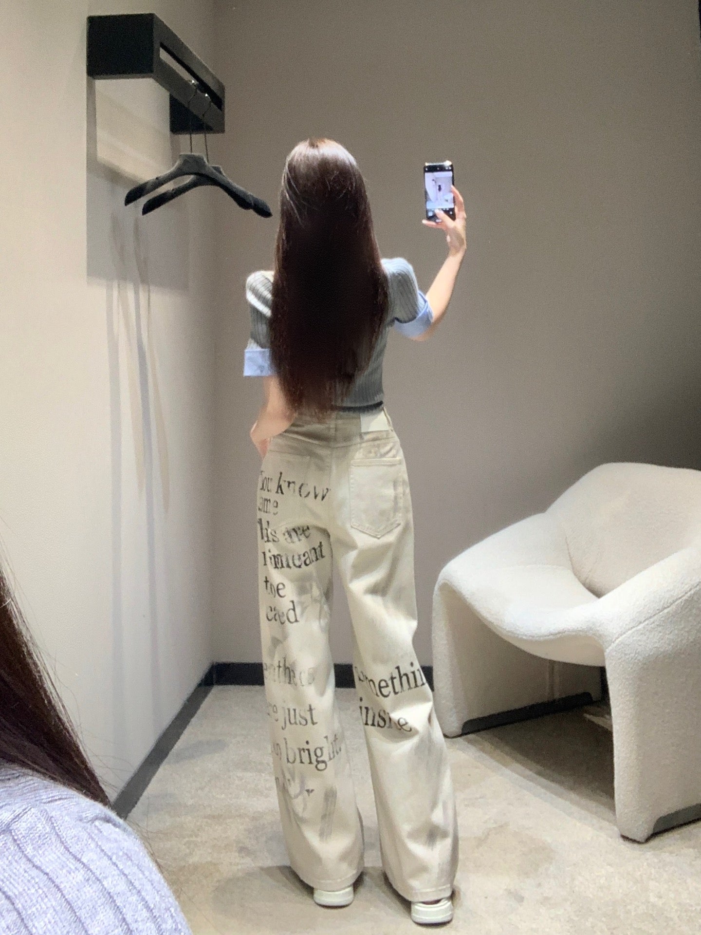 C 25fw Graffiti Lettering Straight-Leg Jeans