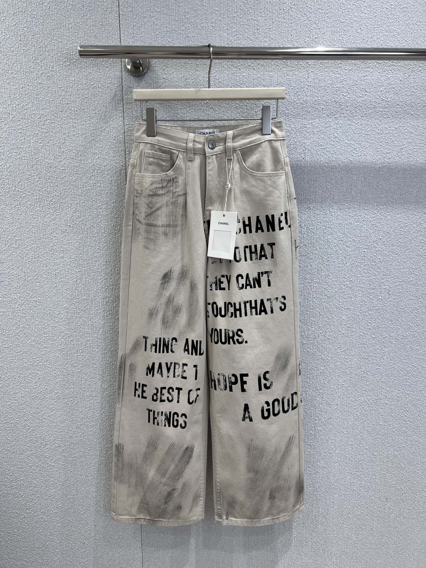 C 25fw Graffiti Lettering Straight-Leg Jeans