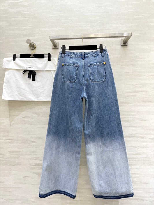 C 25 Printed washed jeans