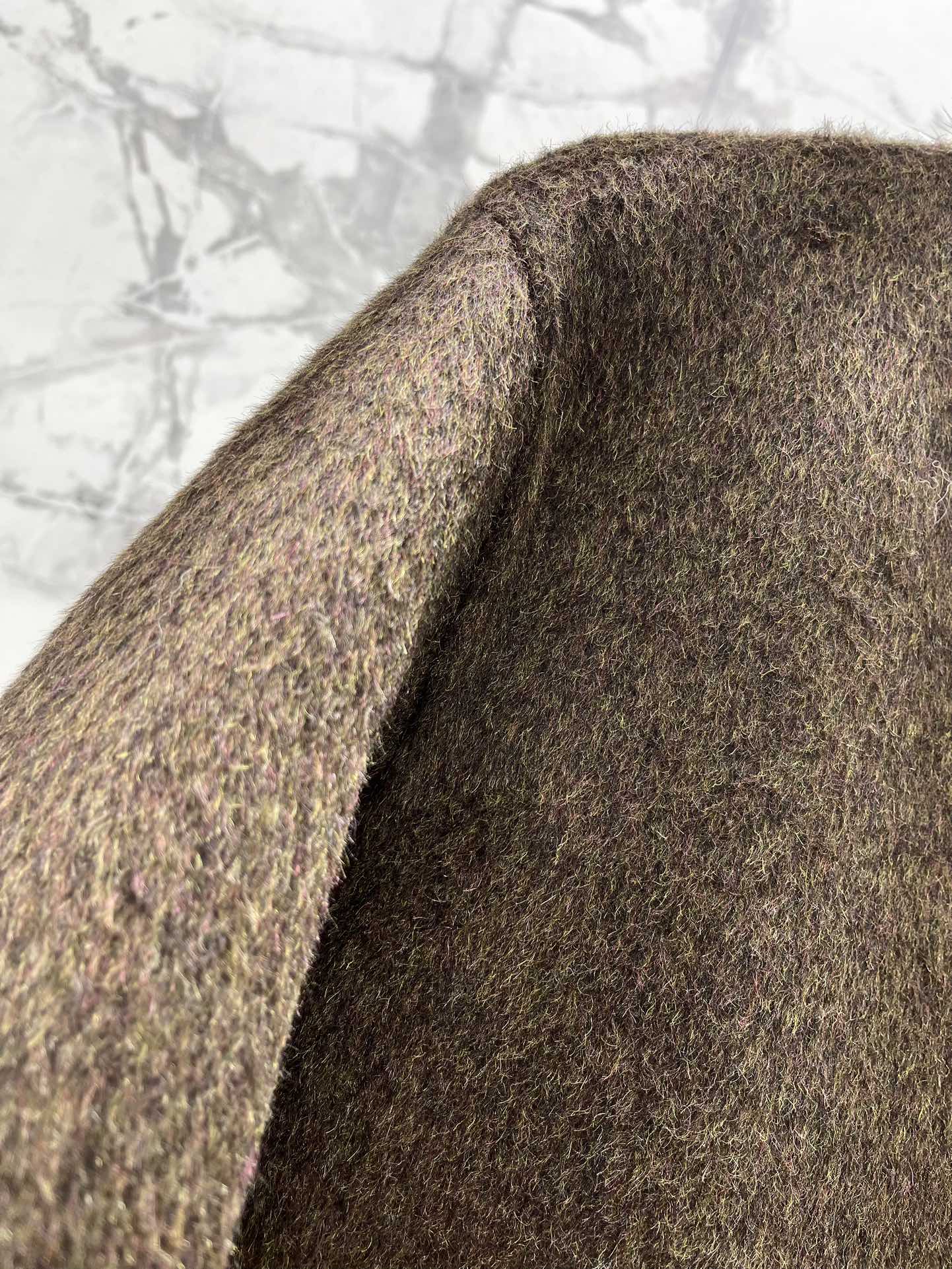 C 25fw camel hair mink coat