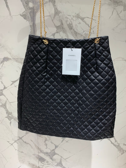 C 25fw Lambskin diamond chain strap genuine leather skirt